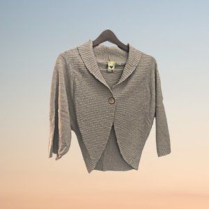 Roxy Gray Shrug Cardigan Sweater